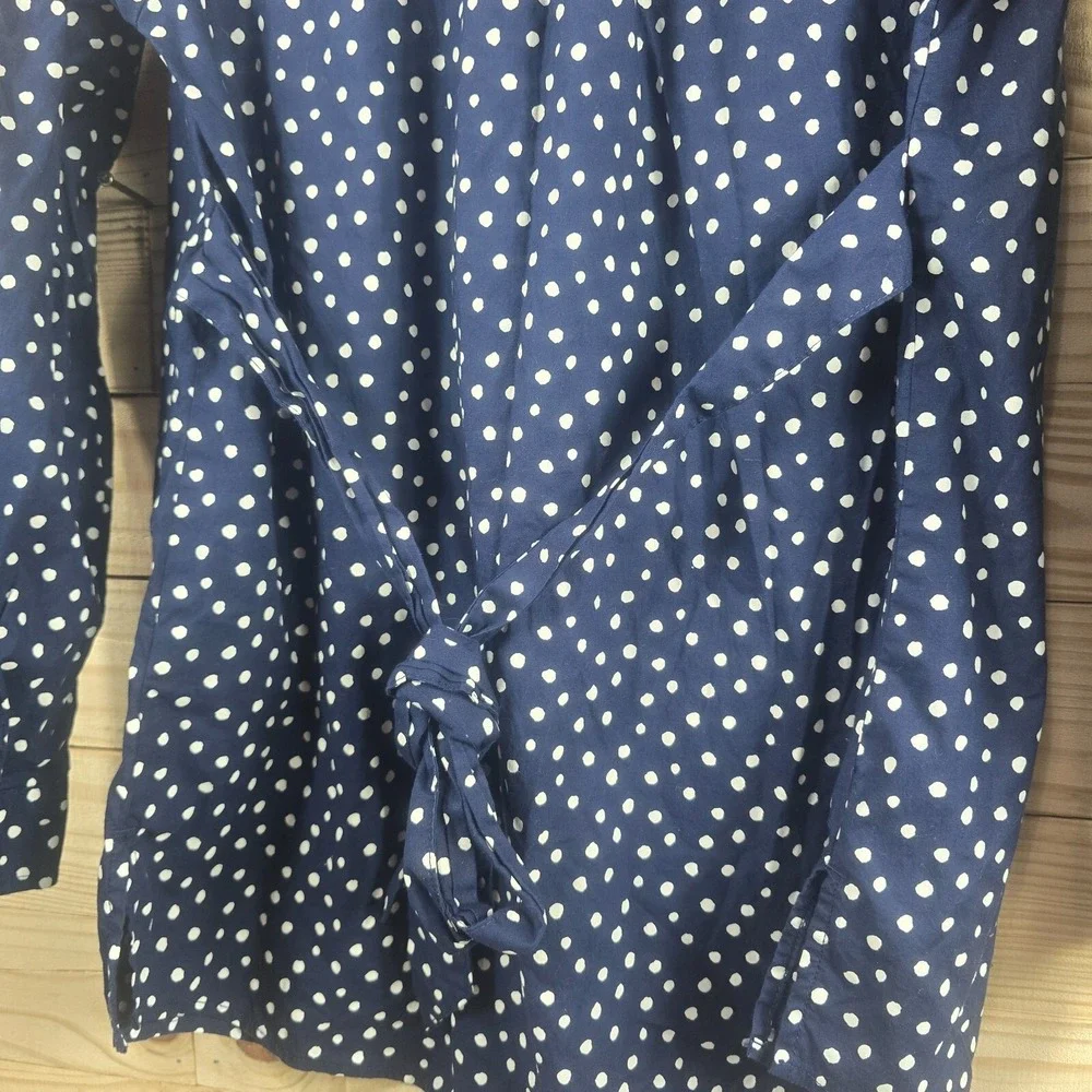 Old Navy Polka Dot Maternity Tunic Women Large Navy Blue‎ Classic Preppy Core - Picture 6 of 11